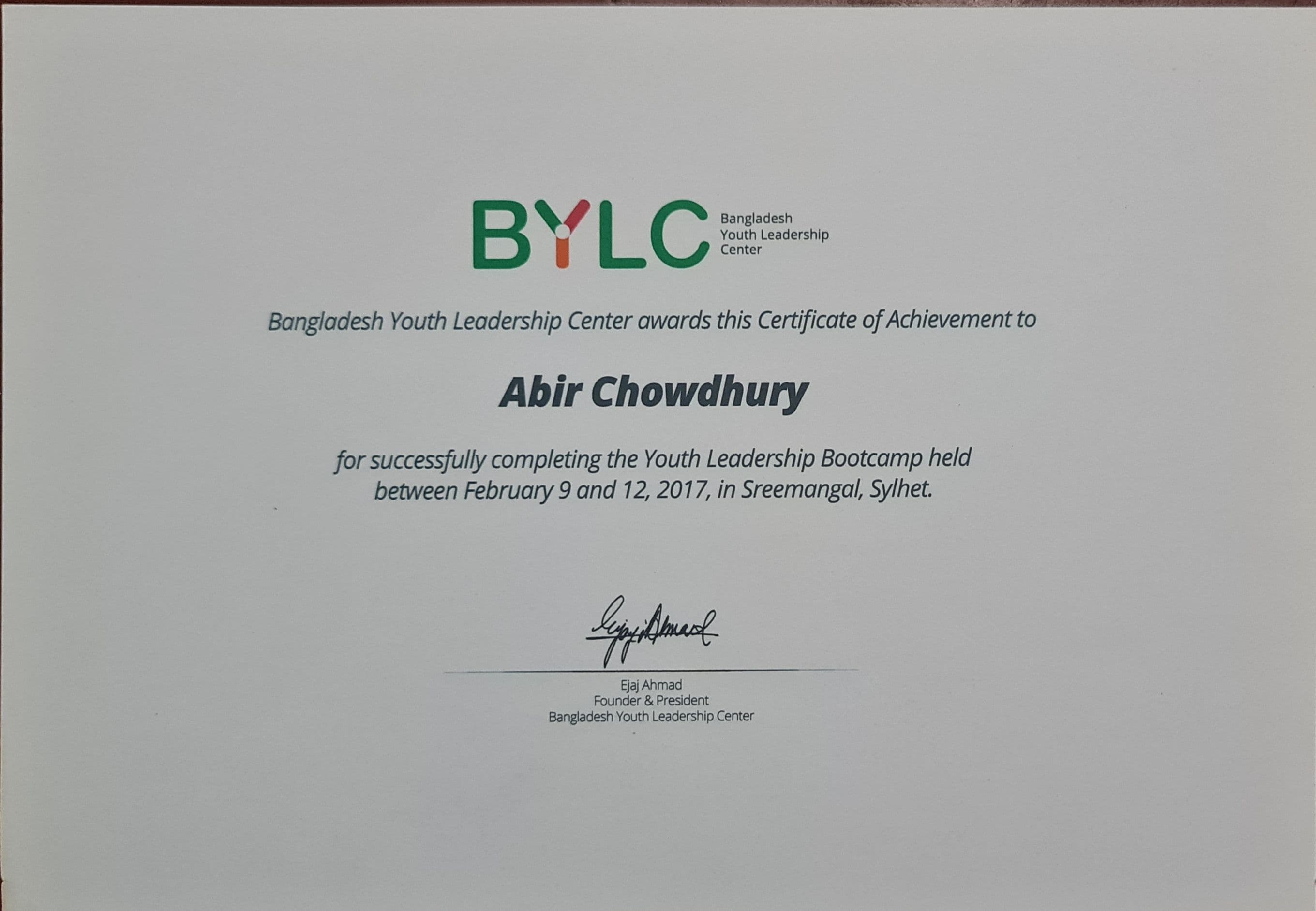 BYLC YOUTH LEADERSHIP BOOTCAMP 2017 cover image